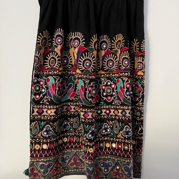 Skirt Hand-Embroidered Drawstring Matte - Picture 8 of 15